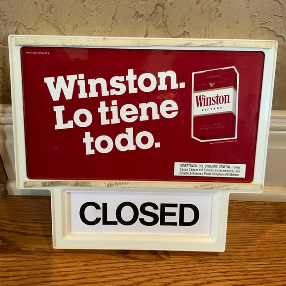 winston cigarette sign (cigarette) 1950"s (?) Large Winston Cigarette